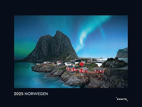 Norwegen - KUNTH Wandkalender 2025: Hochwertiger, bildstarker Kalender mit Spiralbindung im Großformat (KUNTH Wandkalender Black Edition 60 x 45 cm)