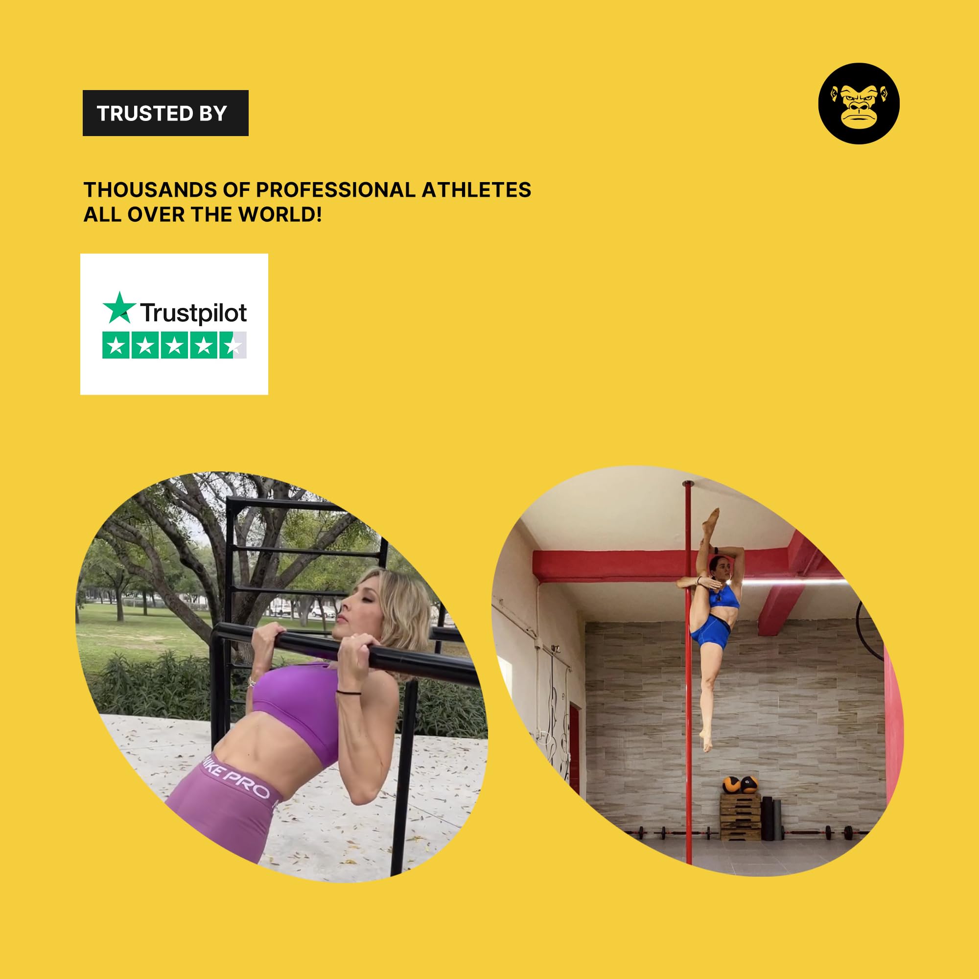 Combo Monkeyhands Grip Booster Hydro + Light/Strong/Super Strong Gel Grip zapewnia lepszą przyczepność. Idealny do tańca na rurze, Calisthenics, Parkour i innych aktywności, w których potrzebny jest