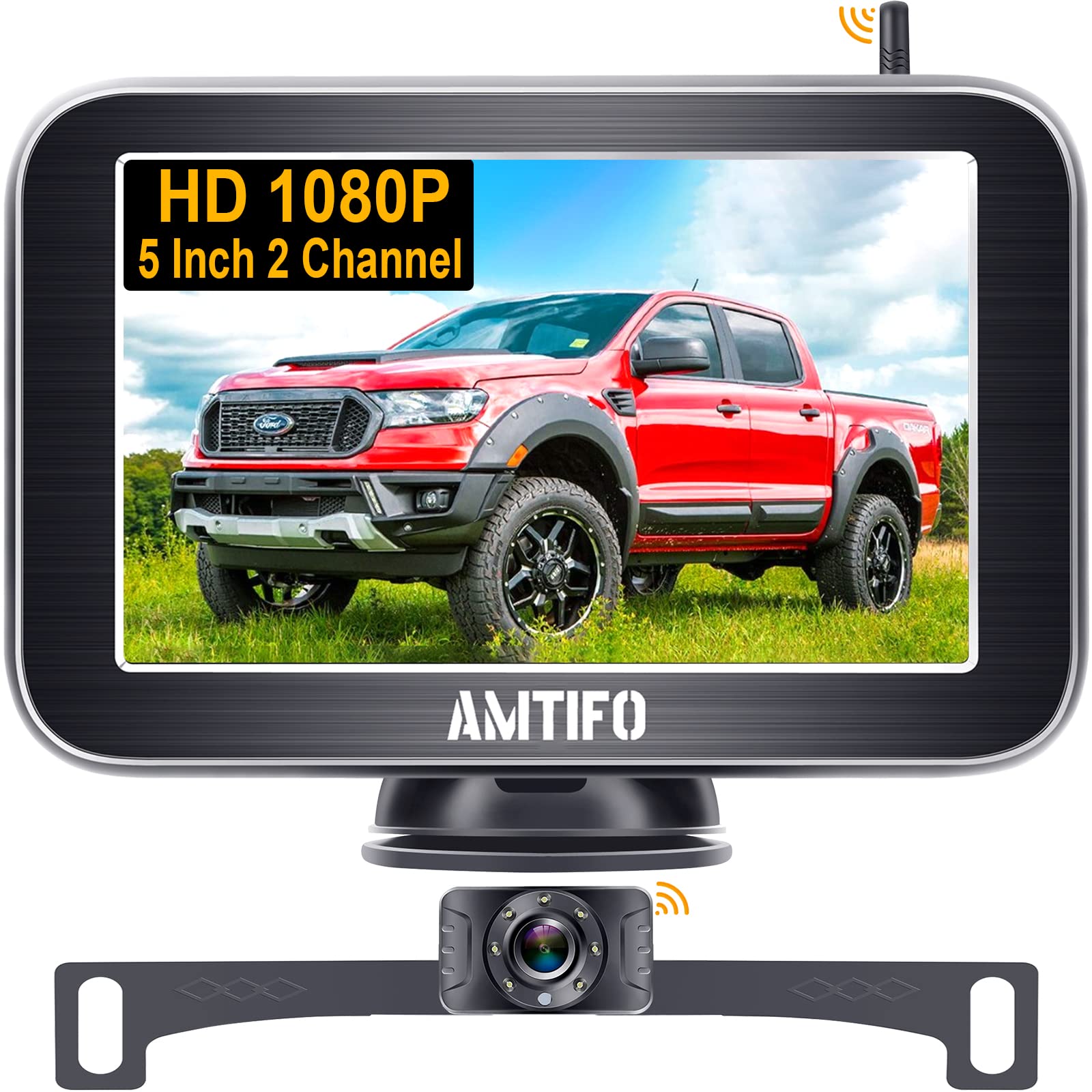 Wireless Backup Camera for Cars Trucks HD 1080P Bluetooth Rear View