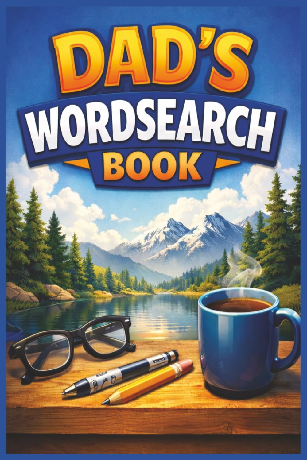 Dads Wordsearch Puzzle Book: Father, Daddy, Gift, Fathers Day, Birthday, Christmas, Stocking Stuffer, 6X9, Paperback, 45 Puzzles, 90 Pages.