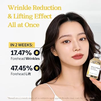 Deep Collagen Silk Peptide Facial Ampoule Face Lifting Serum, Anti-Aging Lifting Serum for Face,Skin Tightening & Firming,Korean anti-aging facial essence,72H Hydrating Formula,Stocking Stuffers