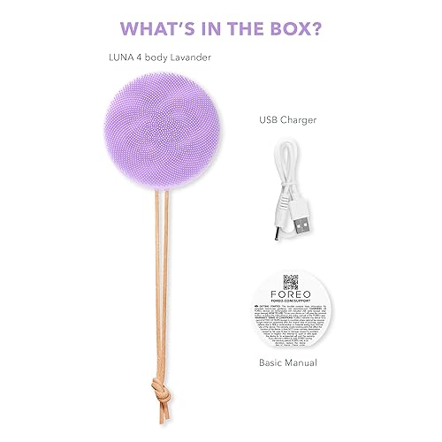 Miniatura 6 de FOREO Luna 4 Body Brush - Exfoliating Body Scrubber - Premium Lymphatic Drainage Skincare Tool - IP68 Waterproof - Strawberry Legs Treatment