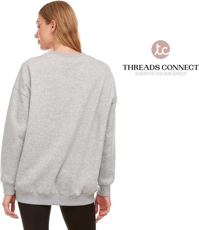 Oversized Sweatshirt for Women, Crewneck Fleece Pullover Long Sleeve image 5
