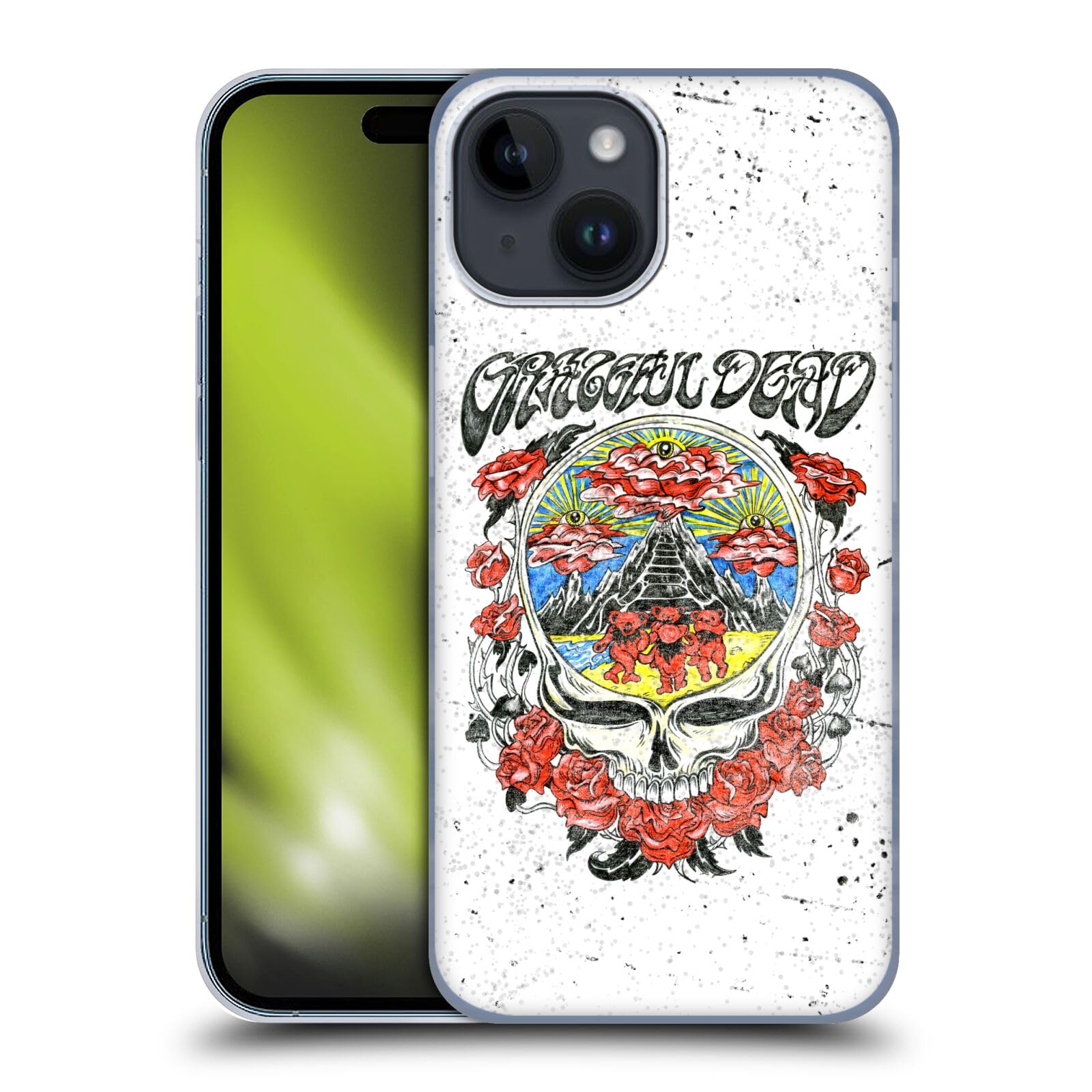 Head Case Designs Officially Licensed Grateful Dead Rose Trends Hard Back Case Compatible with Apple iPhone 15