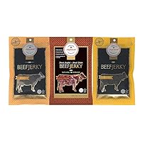 Vista 22 de Aufschnitt - Carne seca alimentada con pasto, baja en sodio, certificada Kosher, fabricada en Estados Unidos, apta para dieta cetogénica, paquete