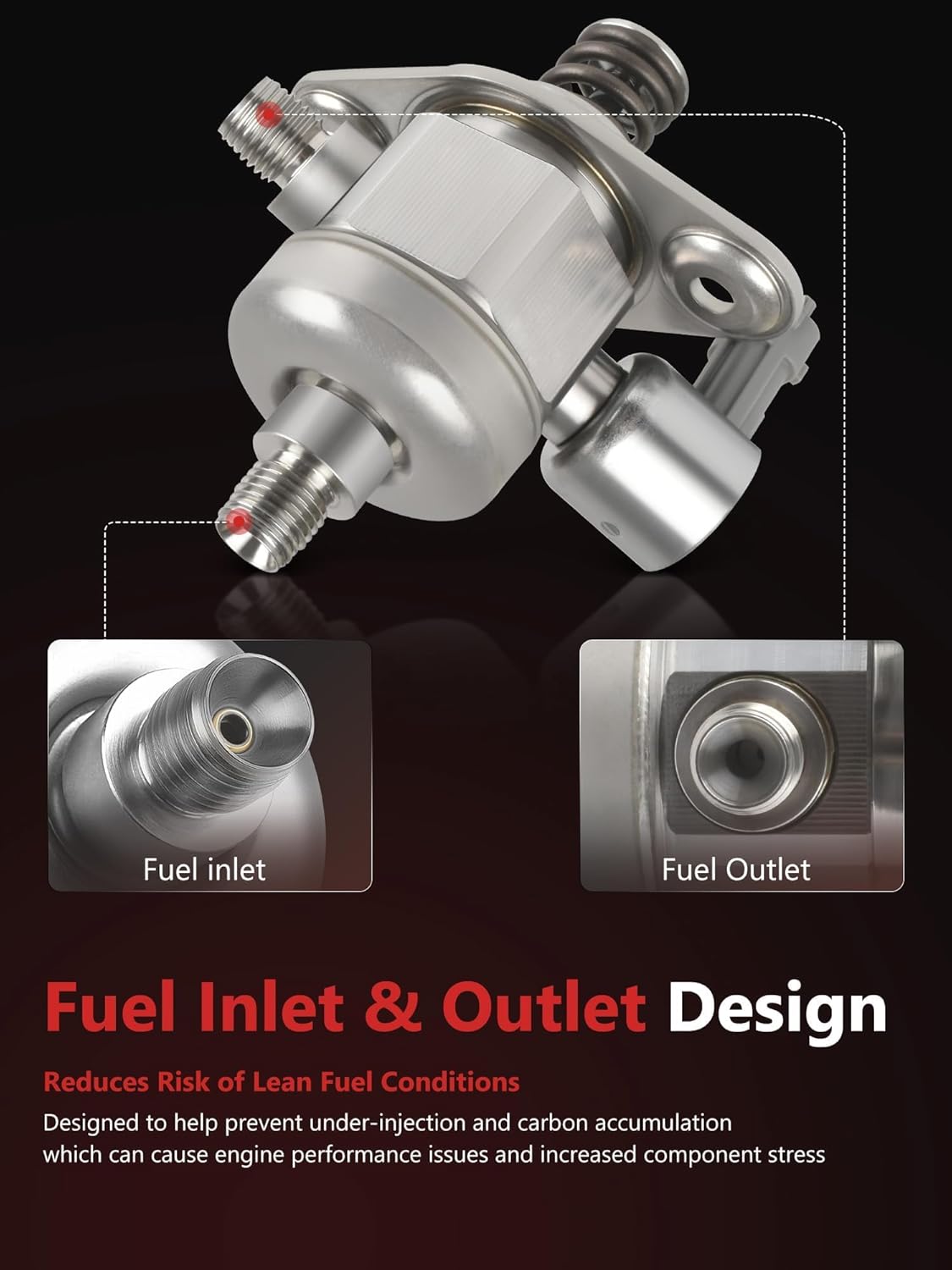 HYR 12658552 High Pressure Fuel Pump Fit for Chevrolet Traverse 09-17, Camaro, GMC Acadia Limited, Buick Enclave, LaCrosse, Allure, Cadillac CTS, STS, Saturn Outlook, V6 3.6L, Replace# GDP102