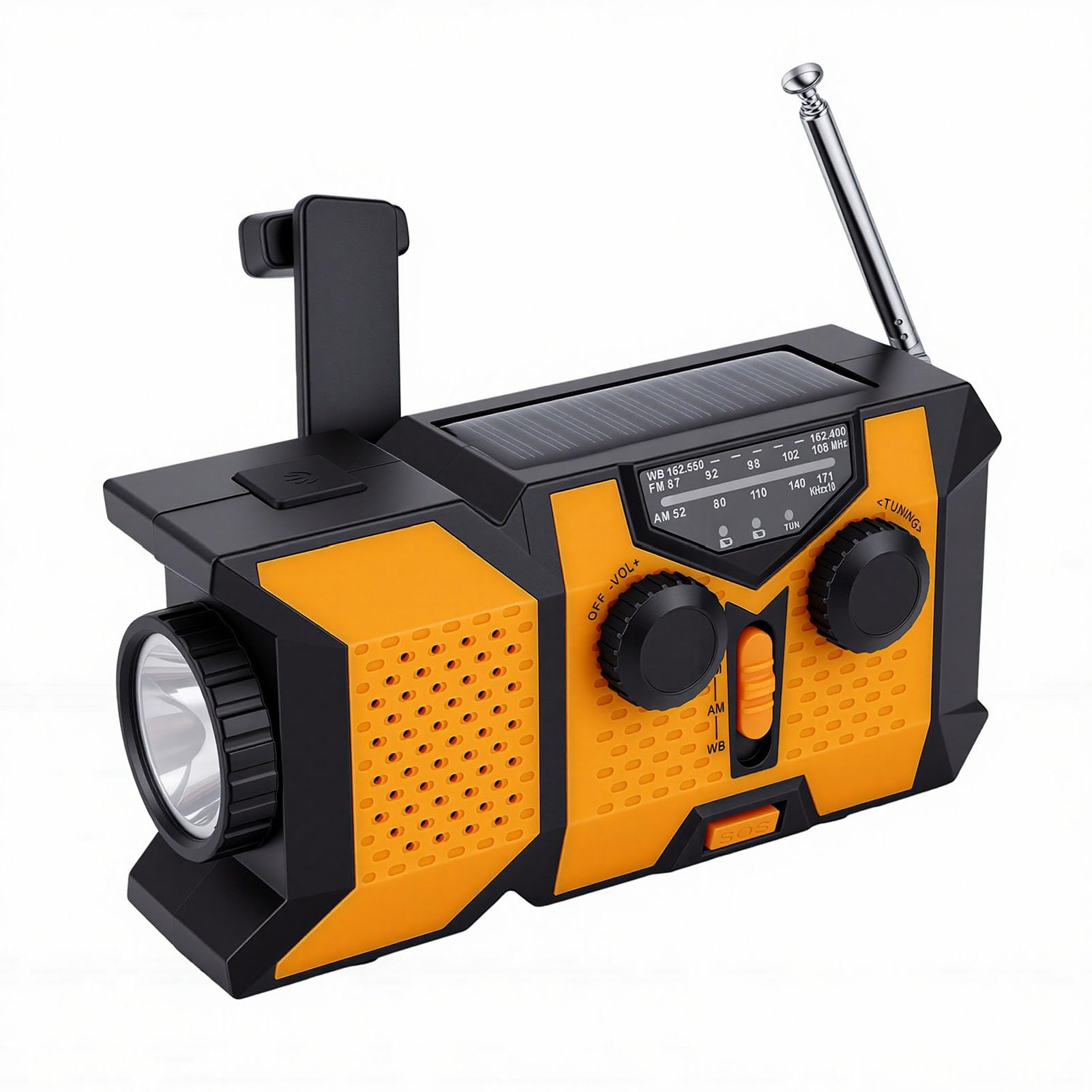 Radio compacte portable Vikye avec alarme SOS et trois modes de charge - 8