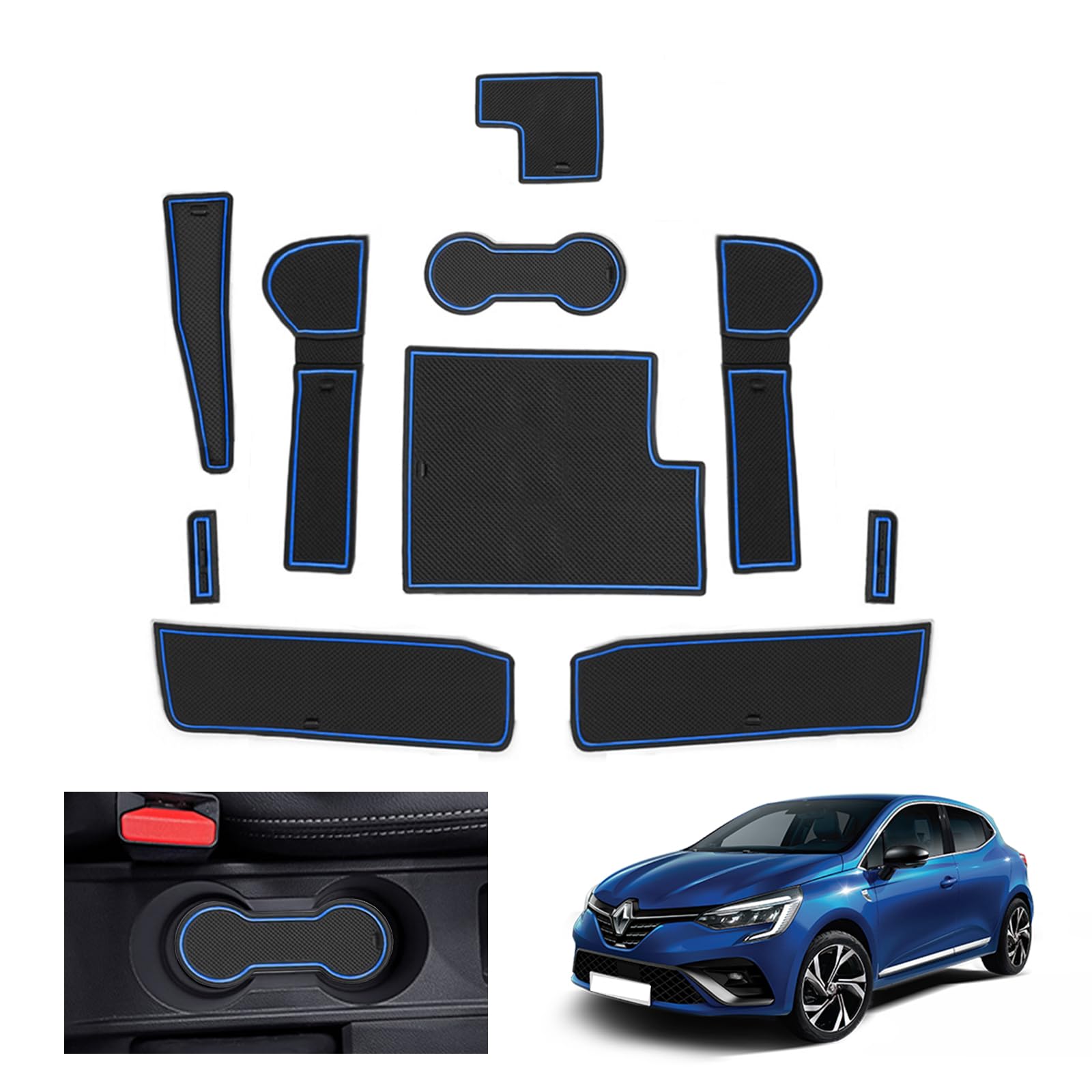 Set di tappetini in gomma per Renault Clio V/Mitsubishi COLT VII - Su misura