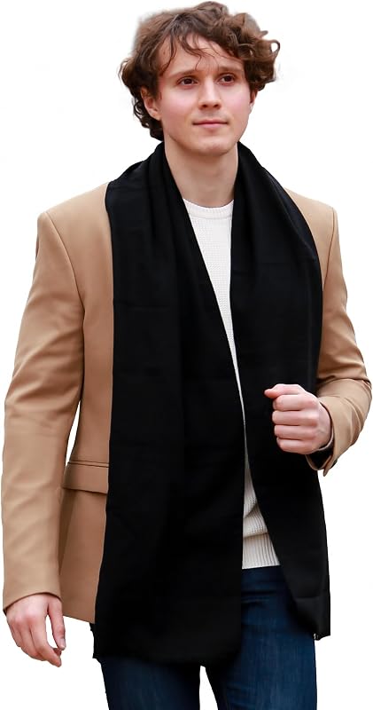 Mens Winter Scarf Soft Warm Long Lightweight Scarf for Men