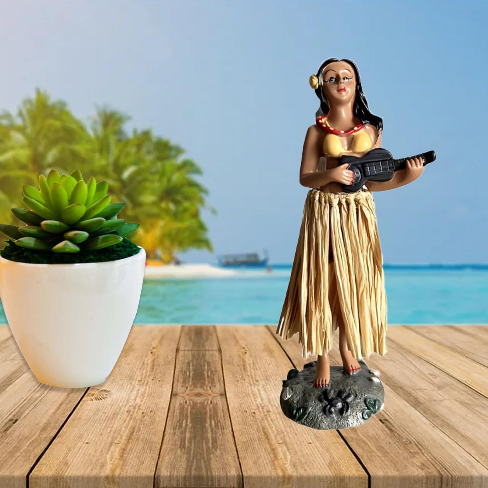 Hawaii Dashboard Hula Doll, Hawaii Hula Girl Posing, Retro Dashboard, Mini Dashboard Doll, Danzatrice Hawaiana Auto, può Essere Utilizzato Nei Cruscotti Delle Automobili, Negli Uffici, Ec (B)