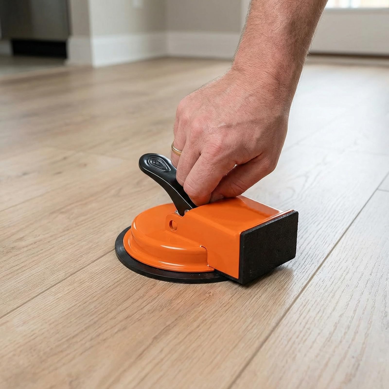 Herramienta De Alta Resistencia para Reparar Huecos En El Suelo con Ventosa - Kit Profesional De Reparación De Suelos Laminados Y De Madera para Cerrar Huecos, Orange