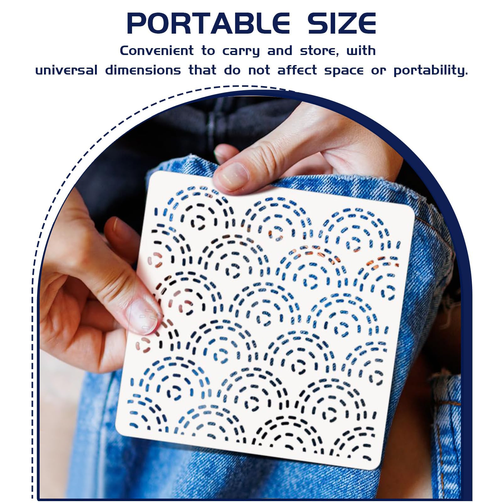 Evadollina Sashiko Schablonen Set - 24 Stück Vorlagen Für Quilten & Handarbeit