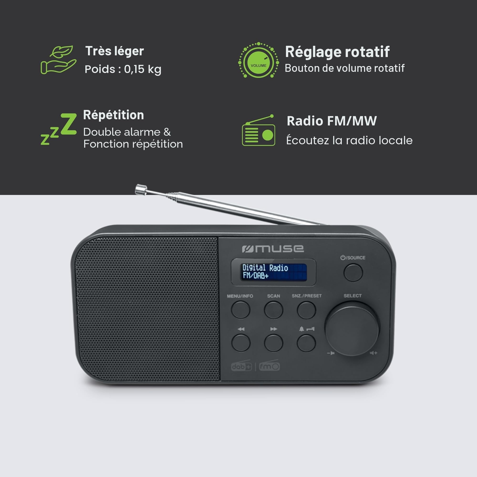 MUSE Radio DAB+ M-109 DB