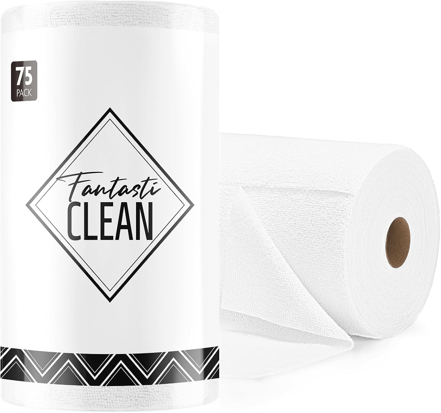 Fantasticlean Microfiber Cleaning Cloth Roll -75 Pack, Tear Away Microfiber Towels, 12″ x 12″, Reusable, Washable, Scratch Free, Ultra Absorbent Dish Rags for Car, Home, Garage or Shop (White) Fantasticlean Microfiber Cleaning Cloth Roll -75 Pack, Tear Away Microfiber Towels, 12″ x 12″, Reusable, Washable, Scratch Free, Ultra Absorbent Dish Rags for Car, Home, Garage or Shop (White)