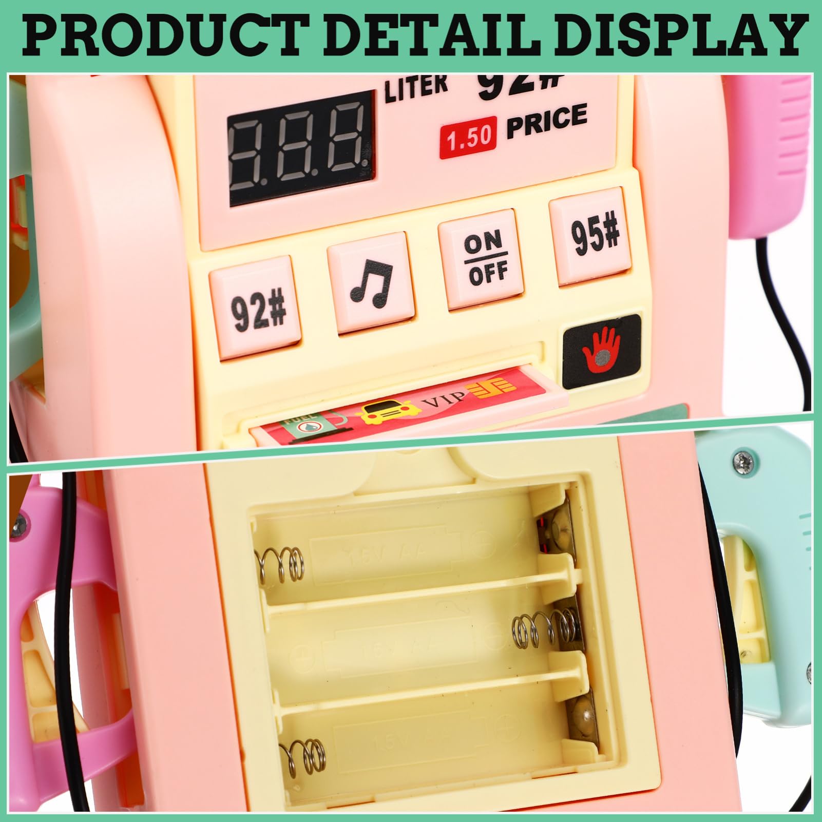 Vaguelly Boy Girl Gas Station Toy Set Realistic Simulation Gas Pump for Interactive Play Educational Learning and Fun Traffic Station Model Safe Plastic Construction - Image 7