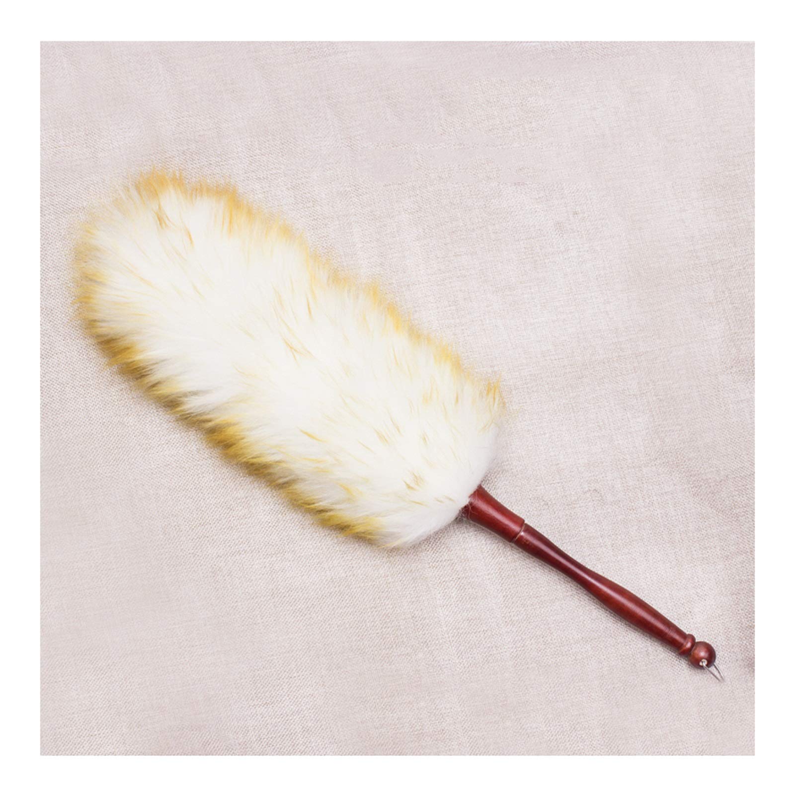 Cepillo para el polvo Plumero de lana de cordero para el hogar, plumero de lana multifunción con mango cómodo, plumero de lana de cordero para limpiar el teclado y el plumero de muebles (Color : B)