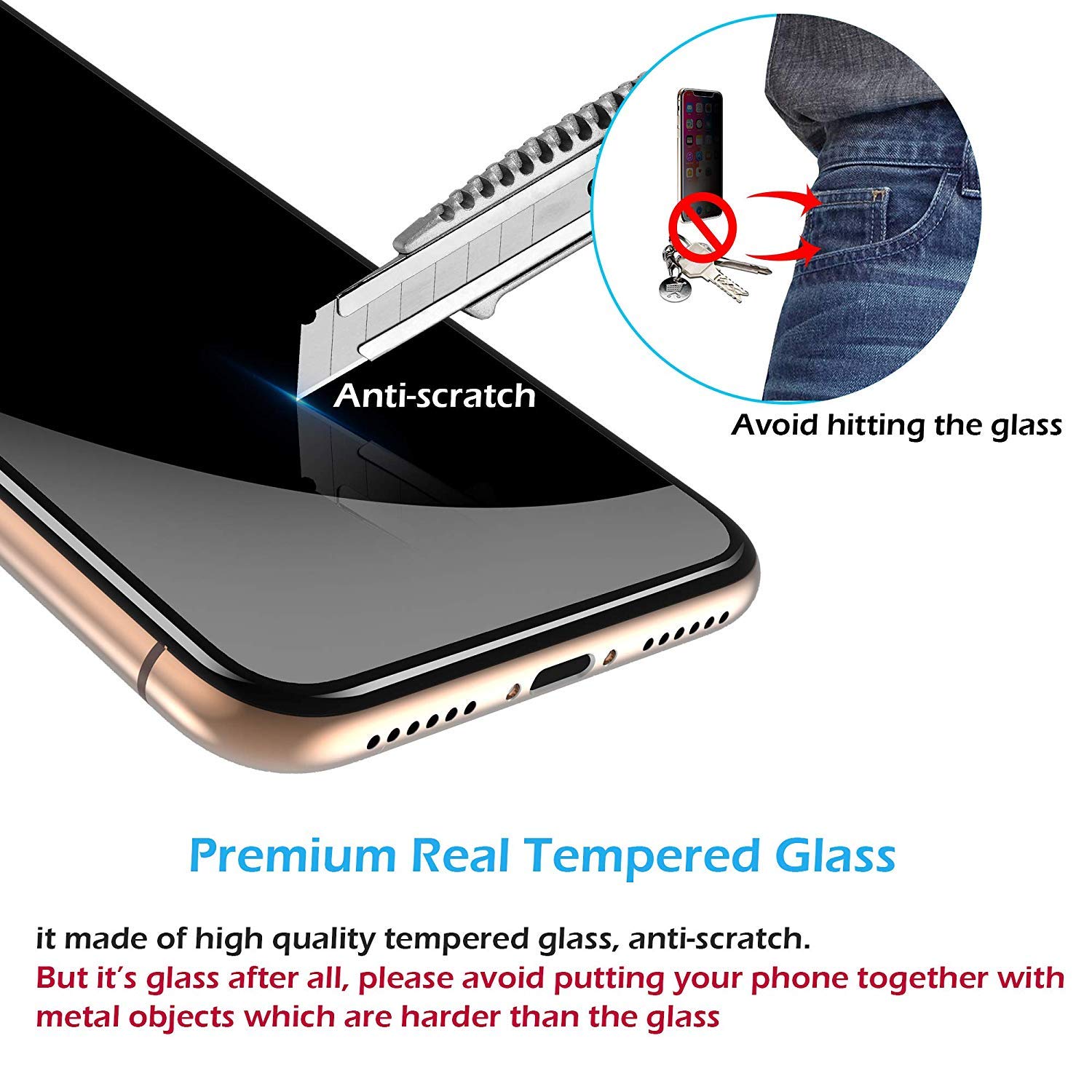 LvBu Pellicola Privacy In Vetro Temperato Per Xiaomi Redmi Note 7 – Anti Spia 9H, Antigraffio, Copertura Totale - 2