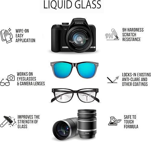 Miniatura 6 de LUVVITT Paquete de 2 protectores de pantalla de vidrio líquido y protector de lente