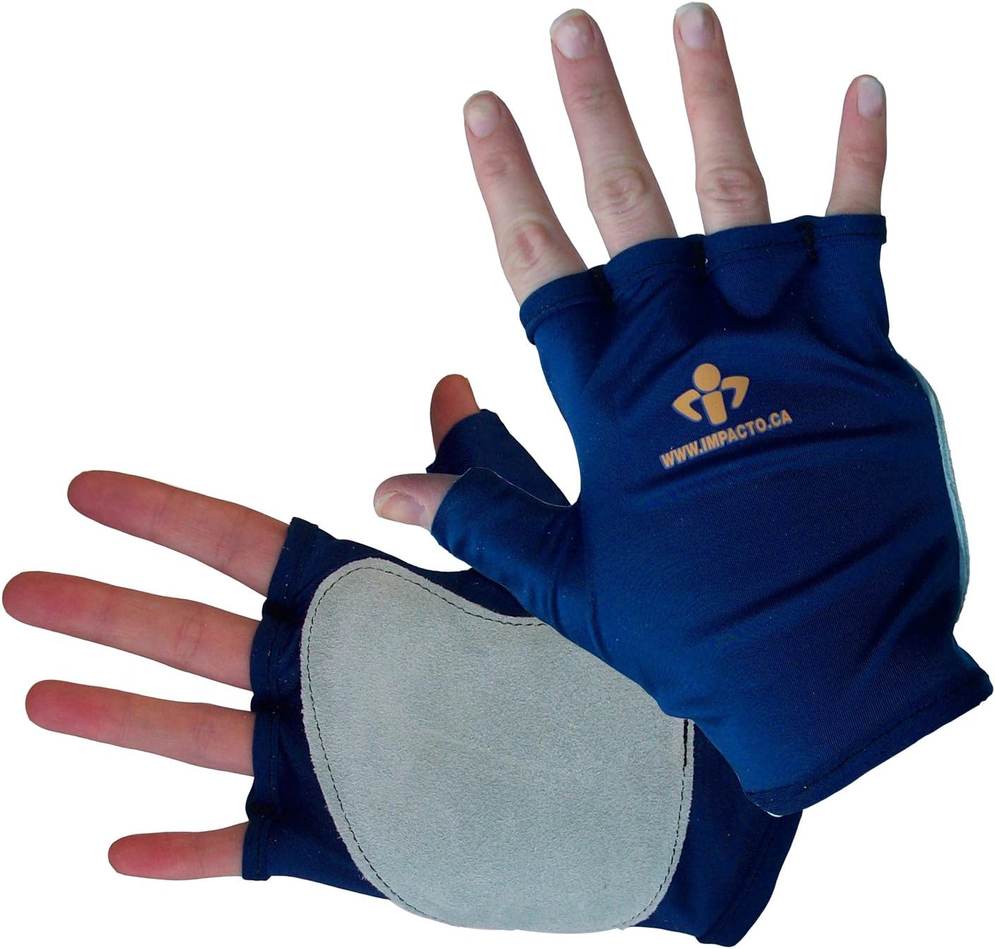 Impacto 50210 Large Suede Leather/Nylon Mechanic's Gloves - 50210110040 [PRICE is per PAIR]