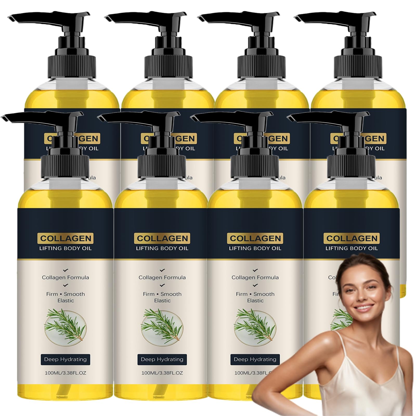 Olio per il corpo al collagene per rassodare la pelle flaccida, olio idratante dopo la doccia, oli idratanti al collagene per pelli secche e mature, oli rassodanti leggeri, non grassi, ad assorbimento