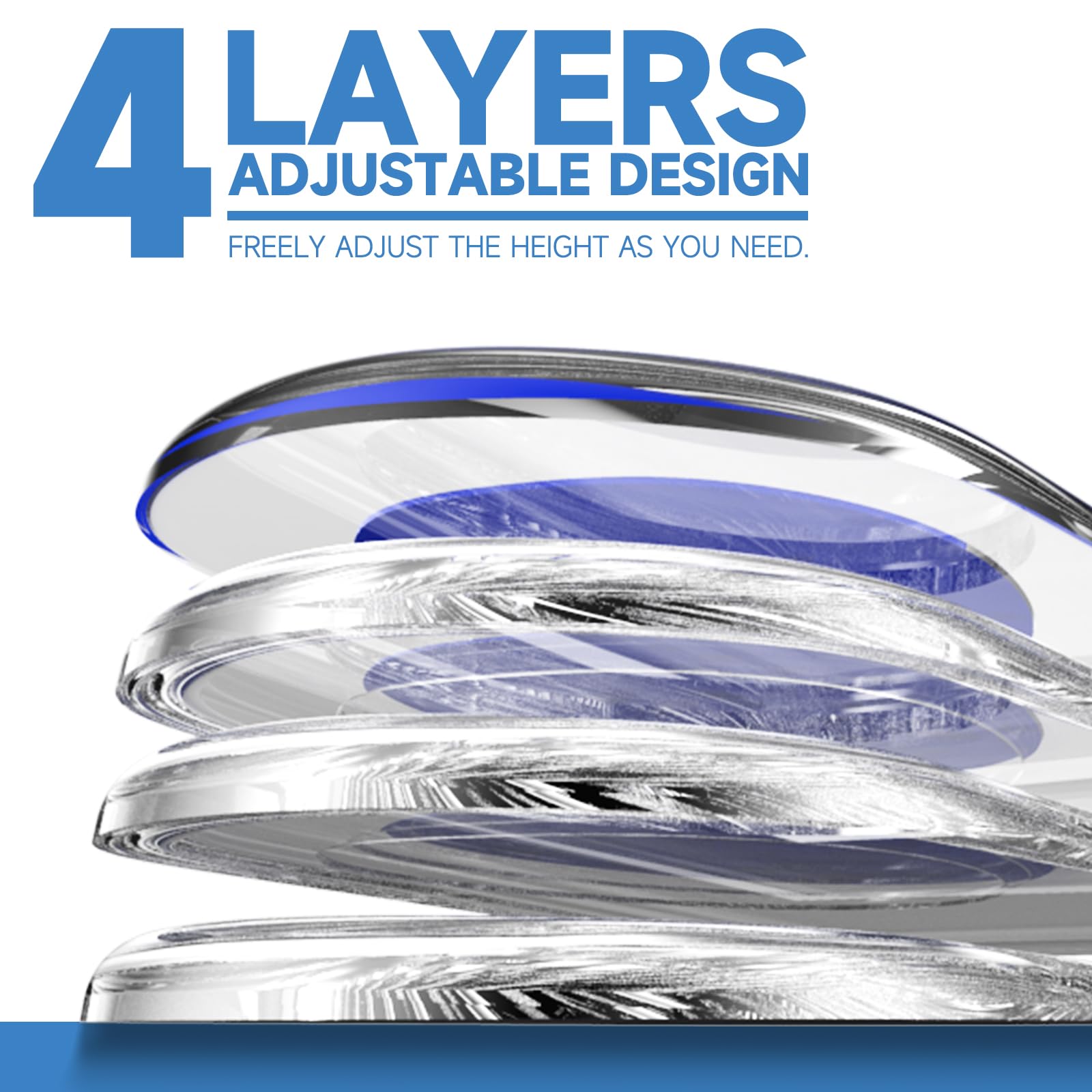 4-Layer Adjustable Heel Lift Inserts - Orthopedic Poron Pads For Leg Length & Pain Relief