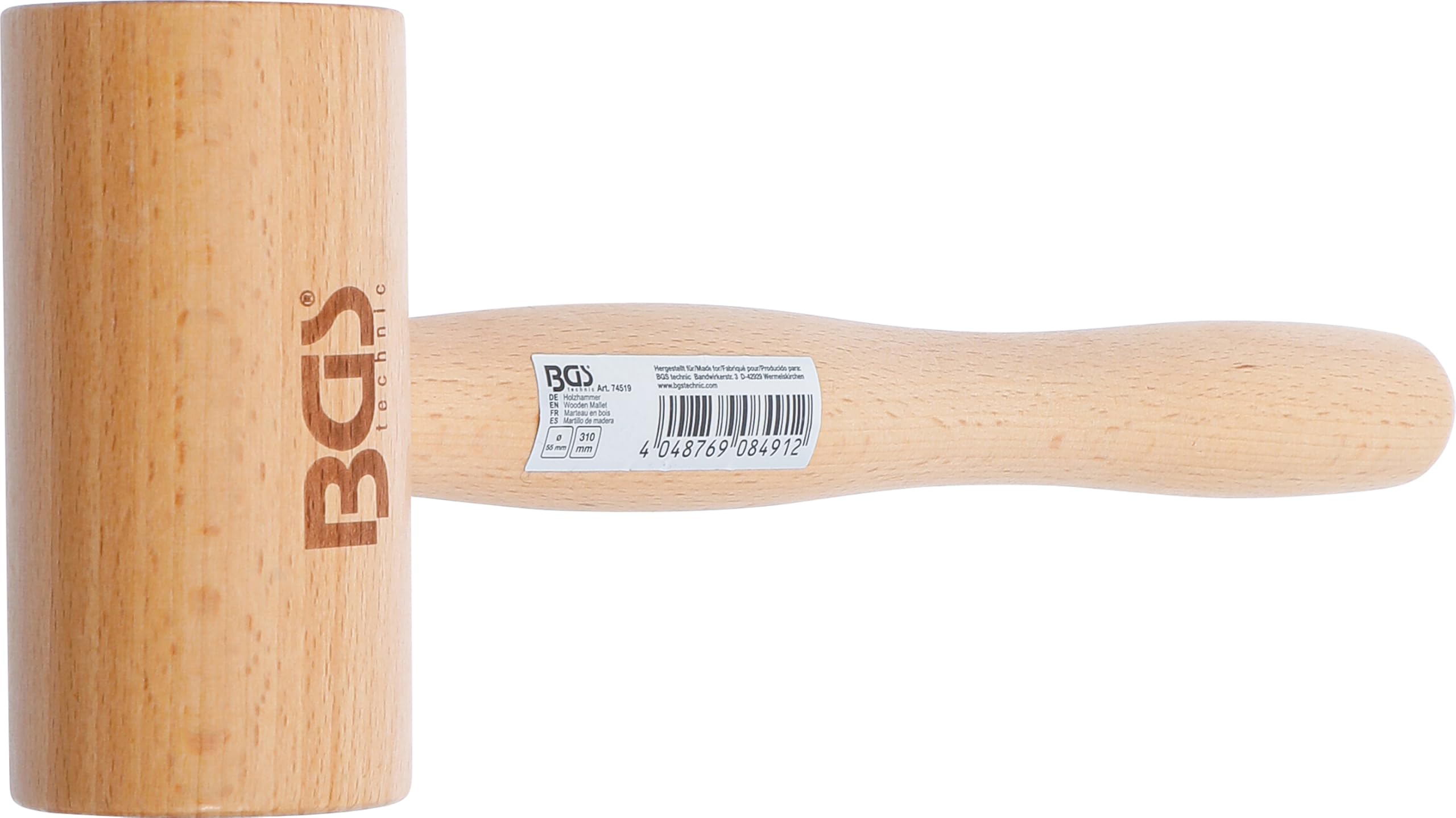 BGS 74519 | Martillo de madera | Ø 55 mm | 180 g