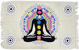 Canga de Praia Retangular Poliéster Chakras e Mandalas