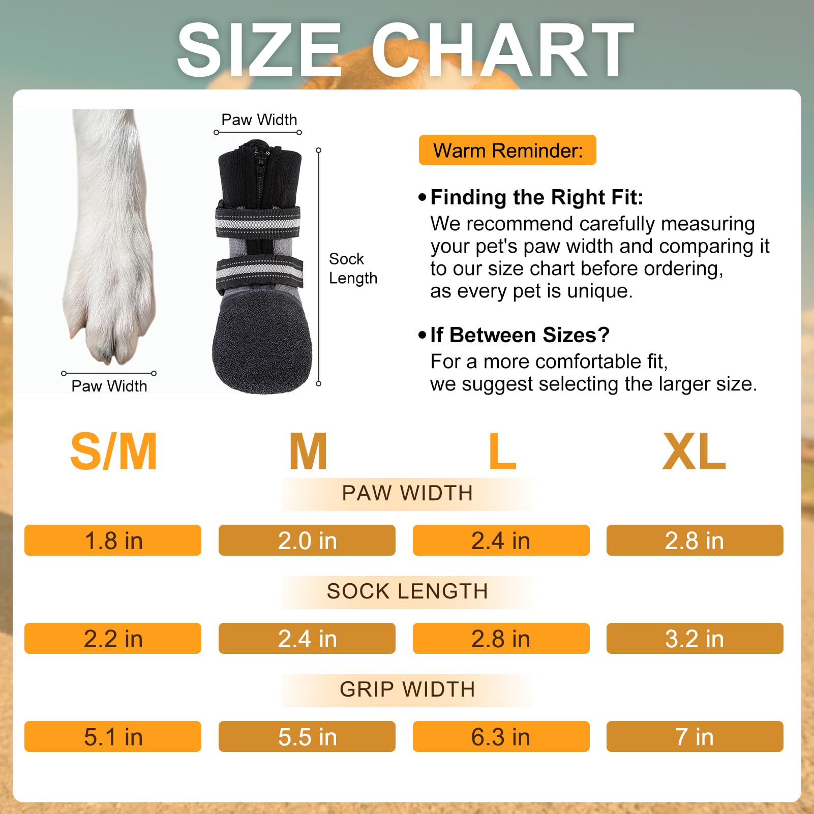 BEAUTYZOO Chaussures imperméables pour chien par temps froid, chaussettes antidérapantes et protections de pattes, fermeture éclair pour éviter le léchage, intérieur et extérieur réfléchissant pour
