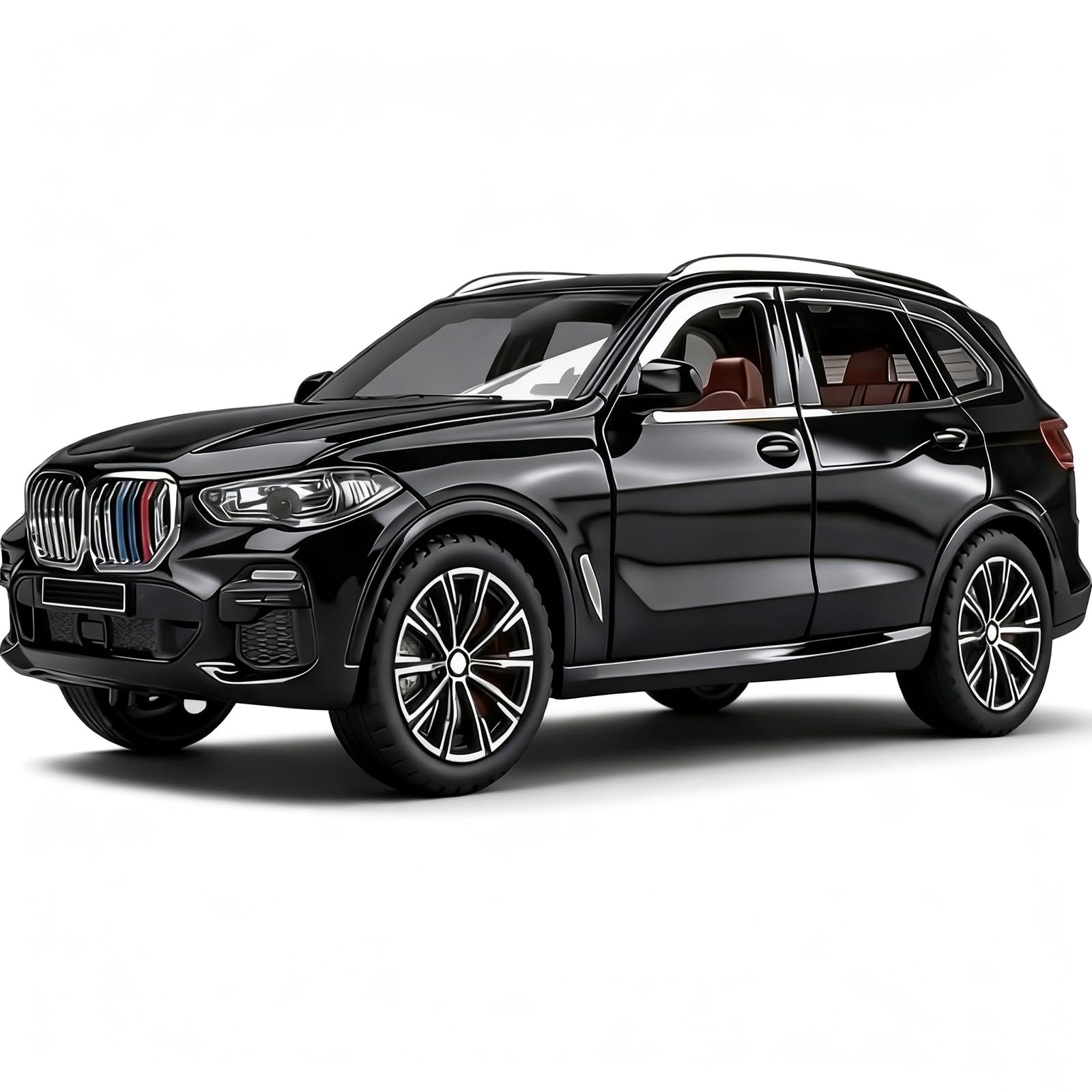 Toy Cars Compatible for X5 1/32 Metal Model Car Toys with Light and Sound Pull Back Collectible Model for Kids Gift Toy(Black)