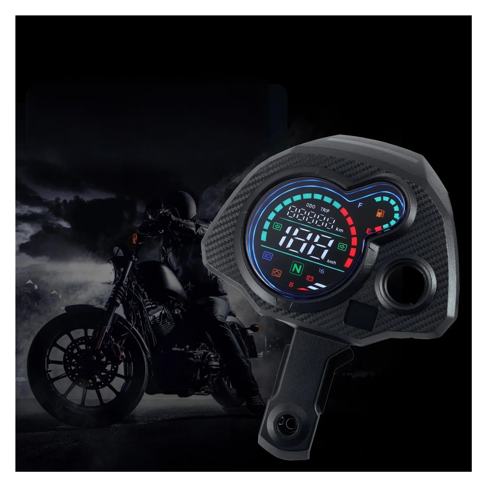 Motocicleta cuentarrevoluciones Para Navi 110 Panel de instrumentos digital para motocicleta Velocímetro Odómetro Motor Tacómetro con indicador marcha