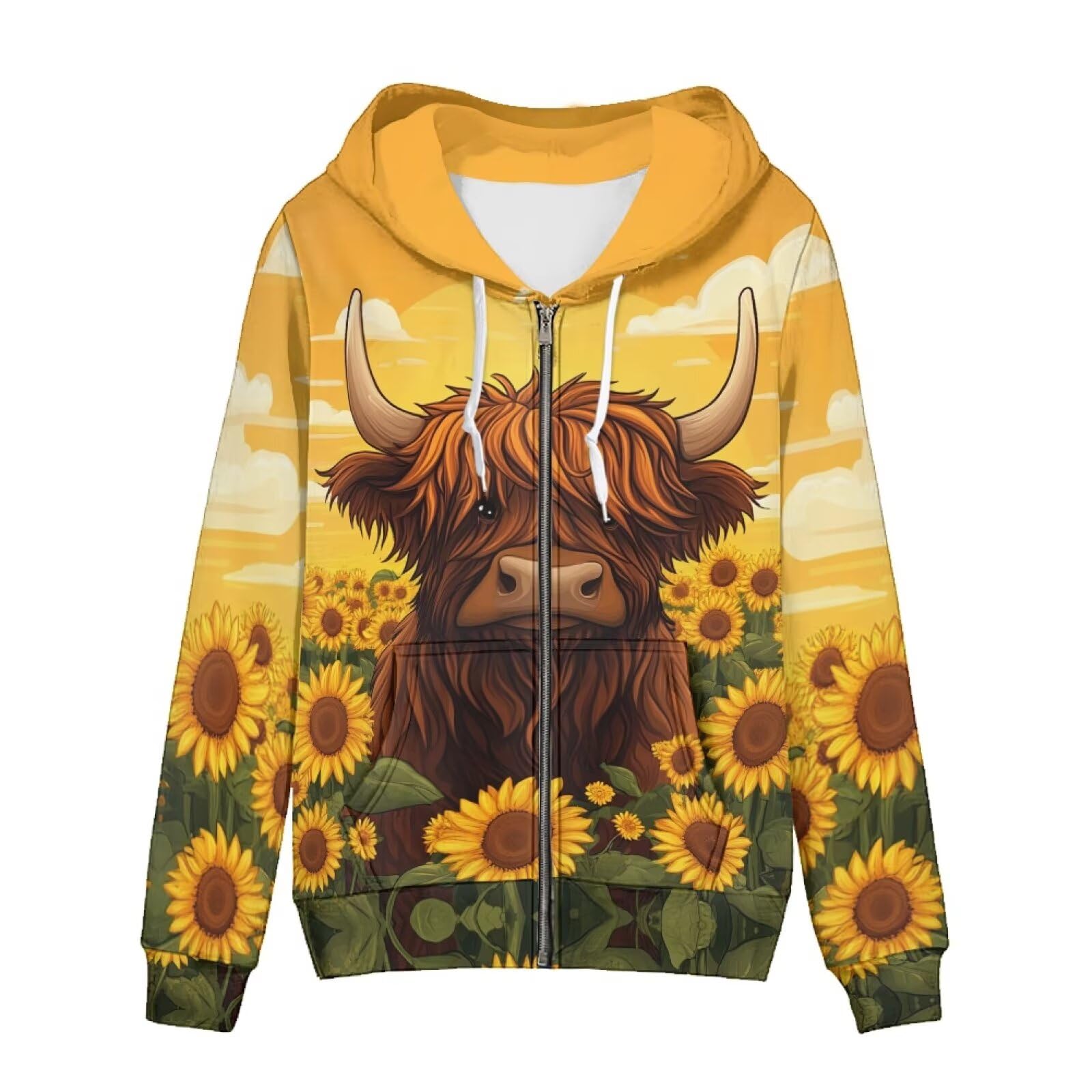 Showudesigns XS-5XL Zip Up Hoodie for Women Sweatshirt Pullover