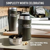 Vista 20 de THERMOS Stainless King Tarro de alimentos aislado al vacío con cuchara, 16 onzas, verde militar