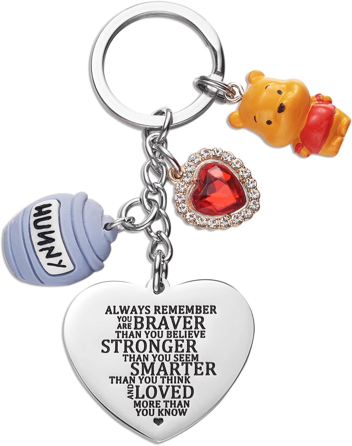 Inspirational Keychain You Are Braver Gifts for Daughter Girls Friendship Gift Keychain