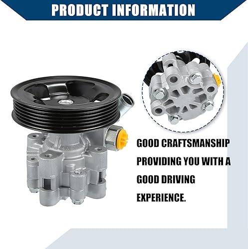 Miniatura 7 de No.4782524AF - Conjunto de bomba de dirección asistida para Dodge Challenger 2009-2010 para Dodge Charger 2006-2010, bomba de asistencia eléctrica,