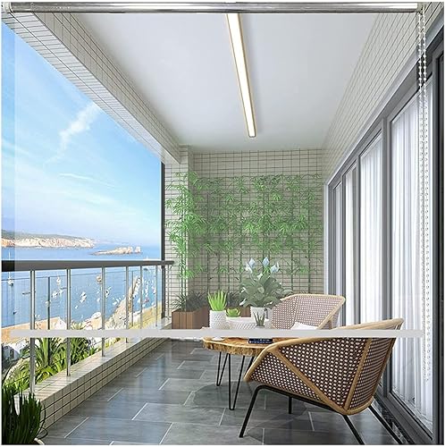 Persianas enrollables de PVC transparente para exteriores, cortinas de pantalla de división para balcón, pérgola de alta resistencia, persianas disponible en Yaxa Peru