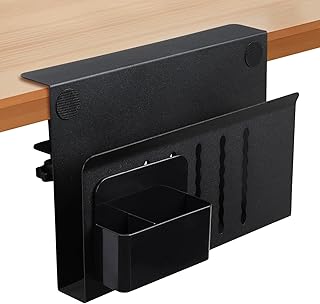 Edencomer Under Desk Drawers, Multipurpose Under Desk Storage, Under Desk Laptop Holder, Steel Desk Storage Drawers for Office, No Drill Hanging Desk Drawer (Black)
