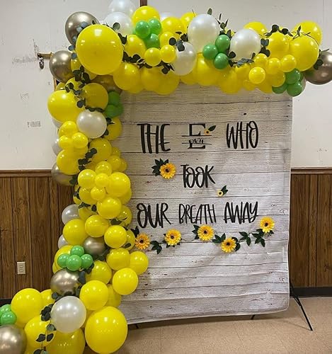 Miniatura 5 de Kit de arco de 84 globos amarillos, globos de látex amarillo mate de 5 pulgadas, 12 pulgadas, 18 pulgadas para cumpleaños, baby shower, boda