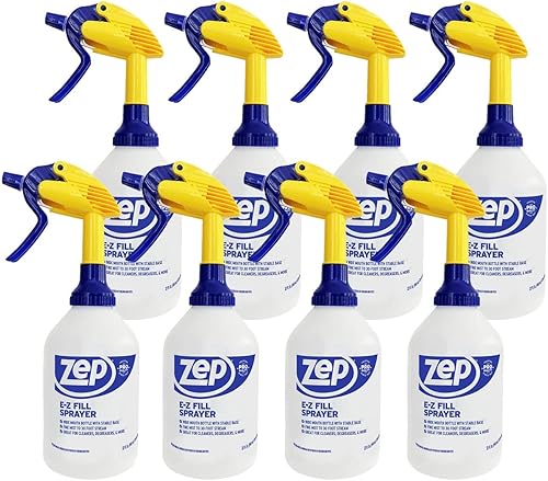 Zep High Output Chemical Pro Pulverizador de 32 onzas (caja de 8), boca ancha para un fácil vertido