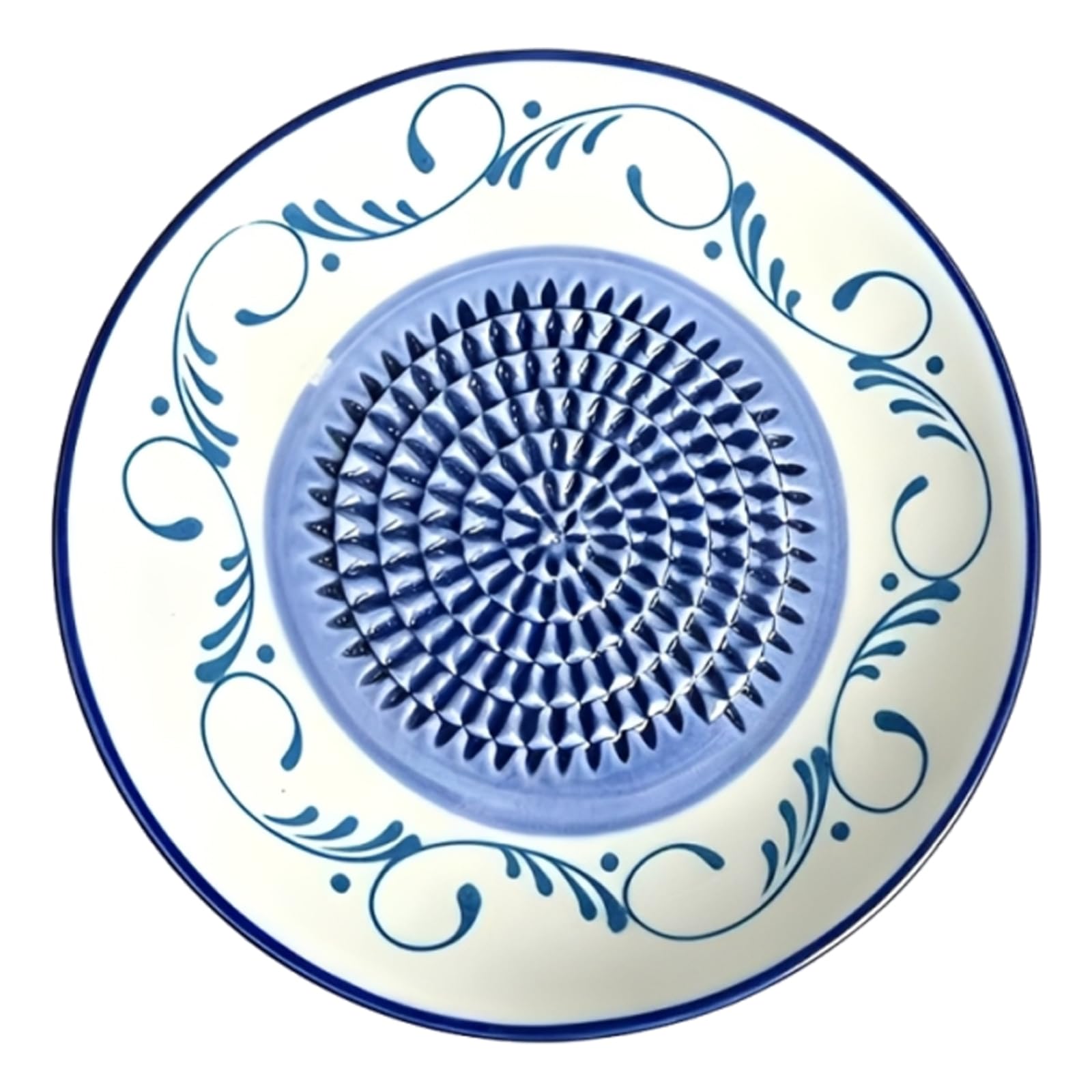 Ceramic Grater Plate, Garlic Grater Plate, Spanish Tomato Grater Plate, Manual Grating Plate for Fresh Ingredients, Compact 12 cm Design for Small Kitchens and Outdoor Cooking