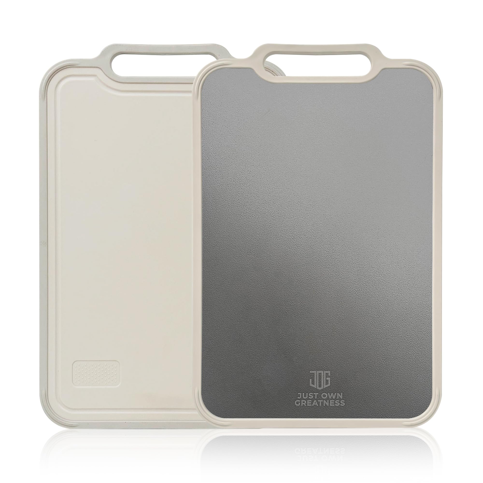 Titanium Chopping Board Double Sided, Food Grade Long Cutting Board with Silicone Anti Slip Edge, Kitchen Board for Meat, Vegetables & Fruit Preparation, Premium Non Stick Board