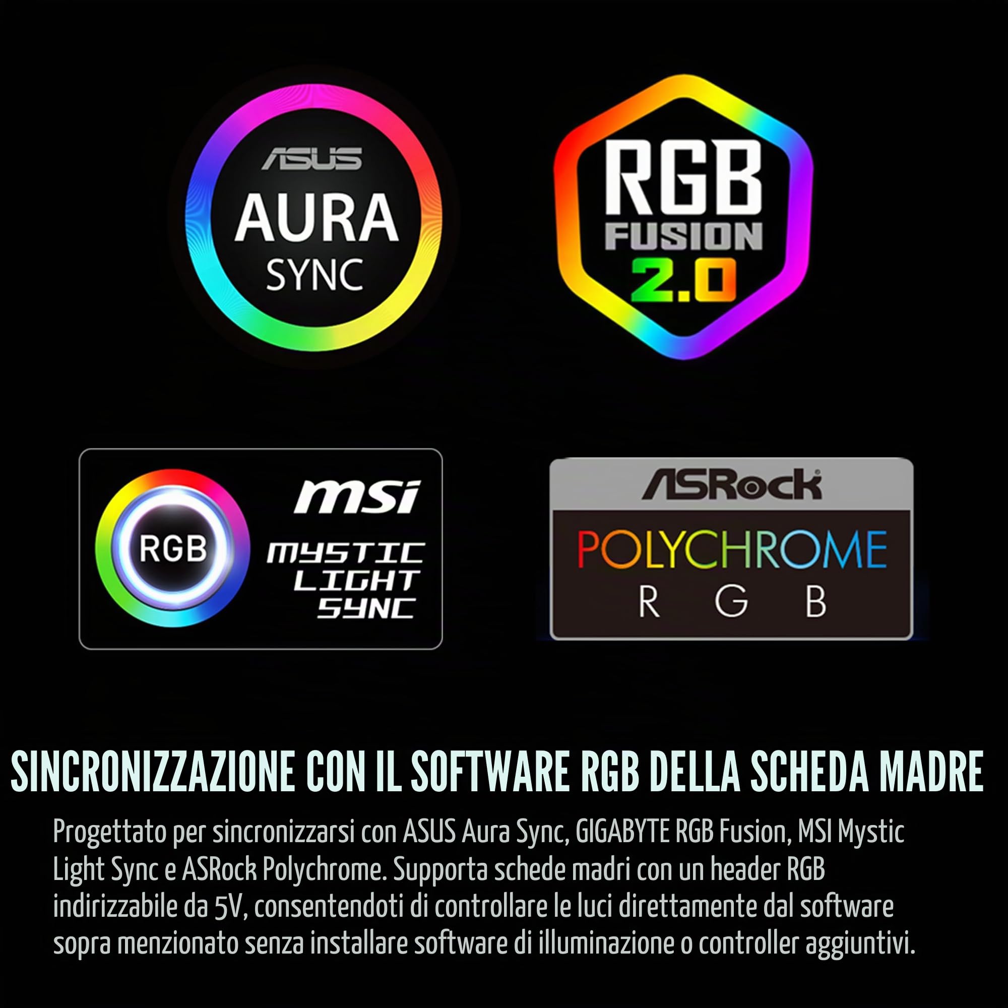 Thermaltake SWAFAN EX 14 ARGB - Ventola di raffreddamento per PC, 3 ventole, 500~2000 giri/min, connessione magnetica, lame reversibili, sincronizzazione con software MB RGB, CL-F168-PL14SW-A, nero