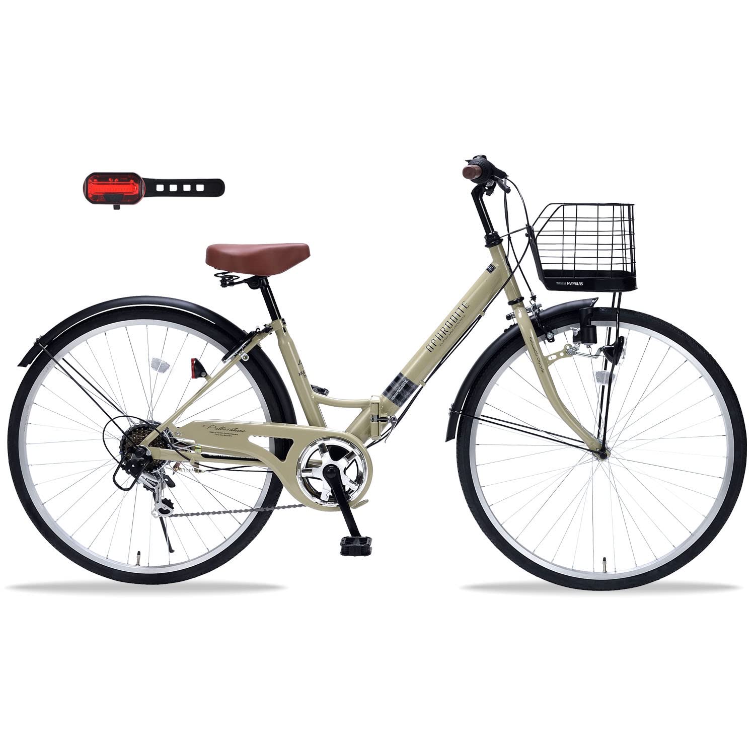 Amazon | MYPALLAS(マイパラス) 折畳シティサイクル26インチ シマノ製6 