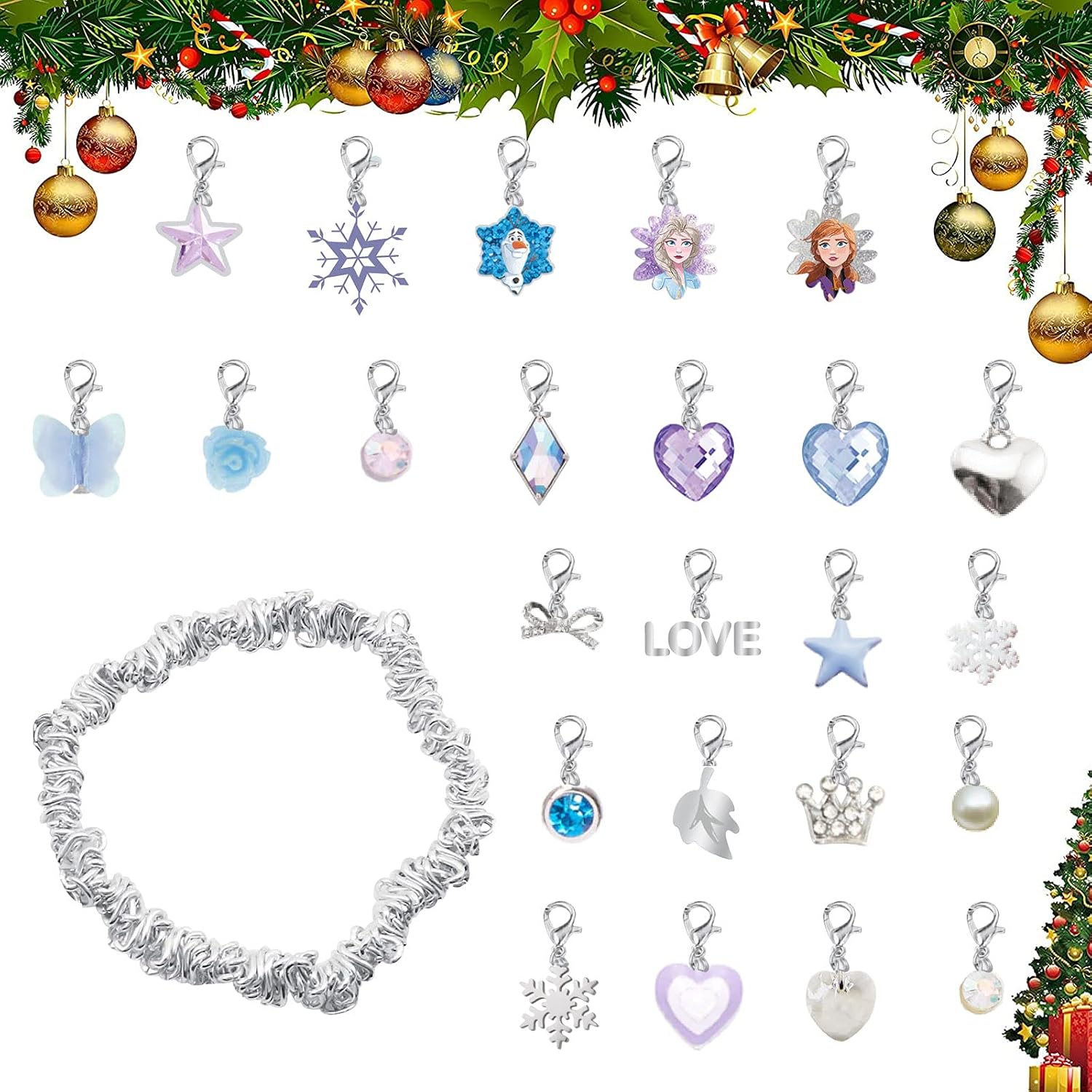 SWIND Christmas Advent Calendar 2026 for Girls and Boys With 24 Days Unique Gift Blind Box DIY Creative Charm Pendant Bracelet Daughter