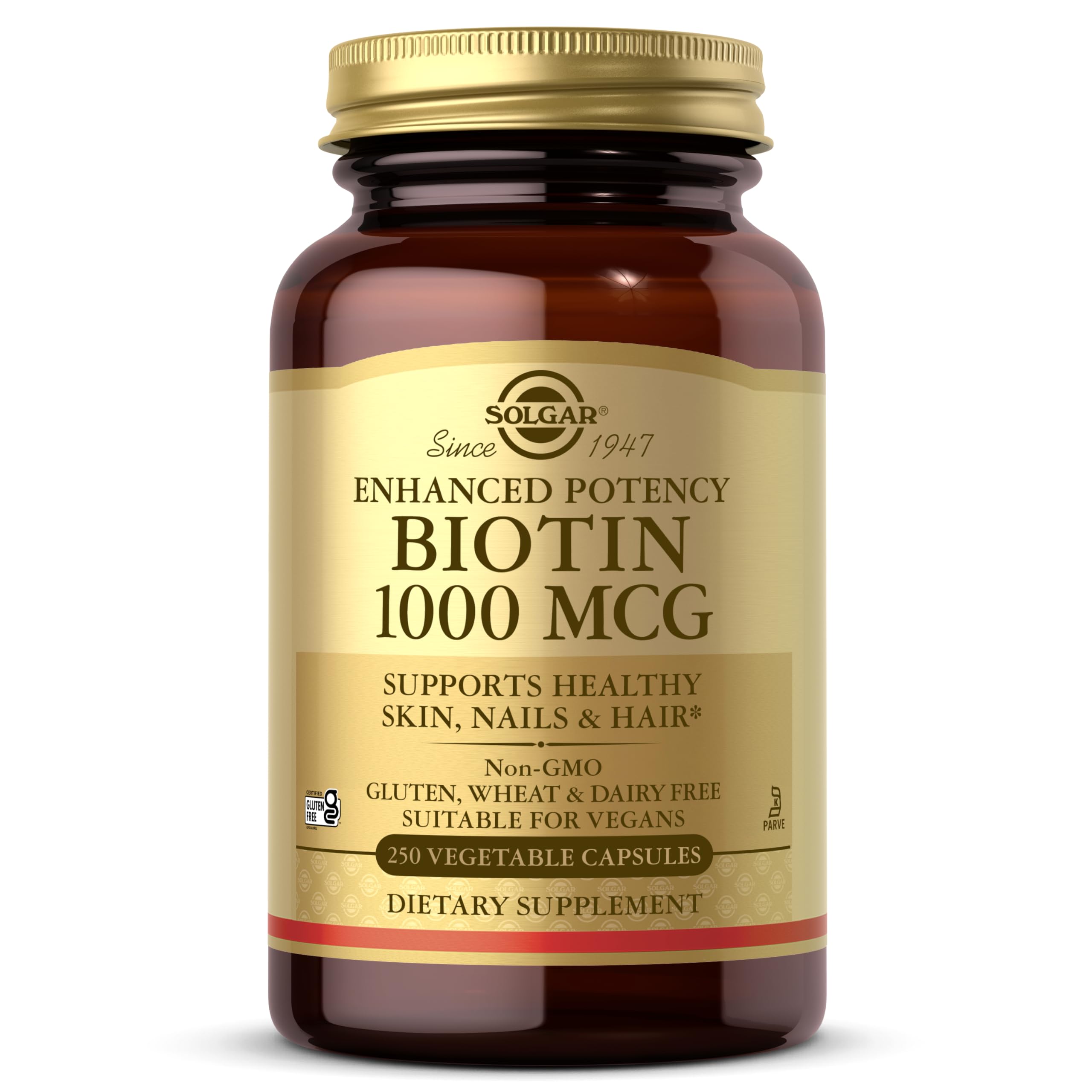 Solgar Biotin 1000 mcg, 250 Vegetable Capsules