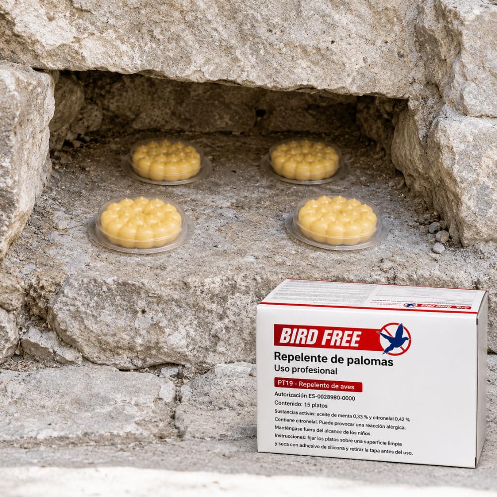 Bird Free - Set di 15 repellenti per uccelli in gel