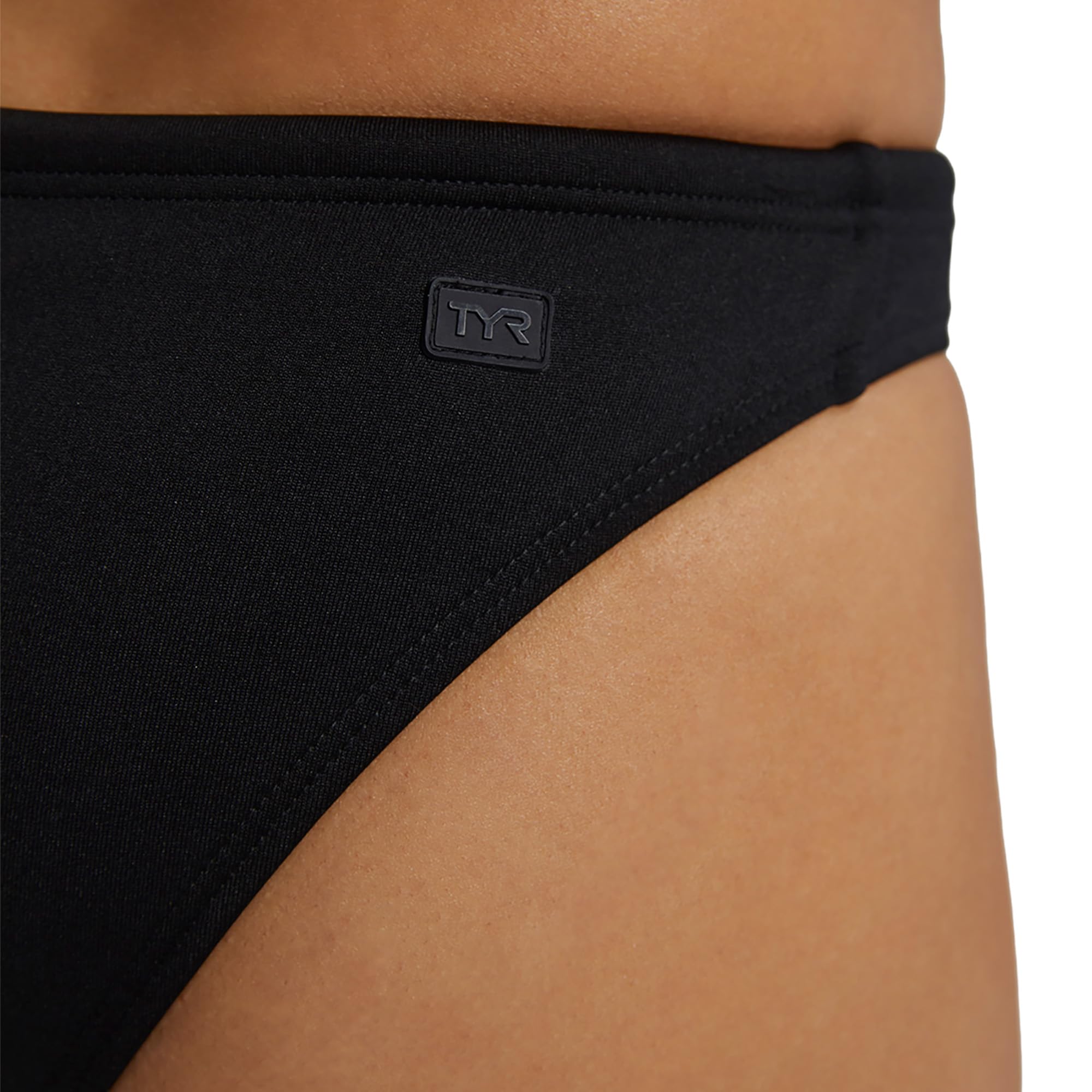 TYR Damski dół bikini Durafast Elite Classic z pełnym pokryciem, Czarny, S