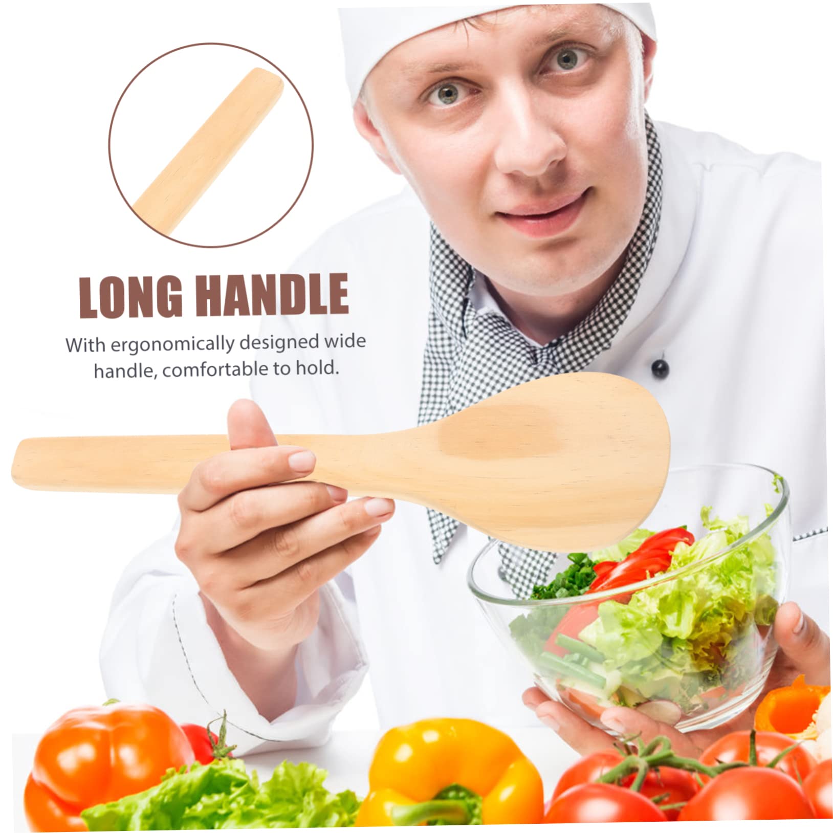 COLLBATH Sushi Rice Spoon Non-stick Paddle Food Service Spoon Tableware Sushi Spoon Paddle Serving Spoon Sushi Rice Paddle Non Stick Spatula Food Paddle Japanese Spoon Kitchen Spoon Wood