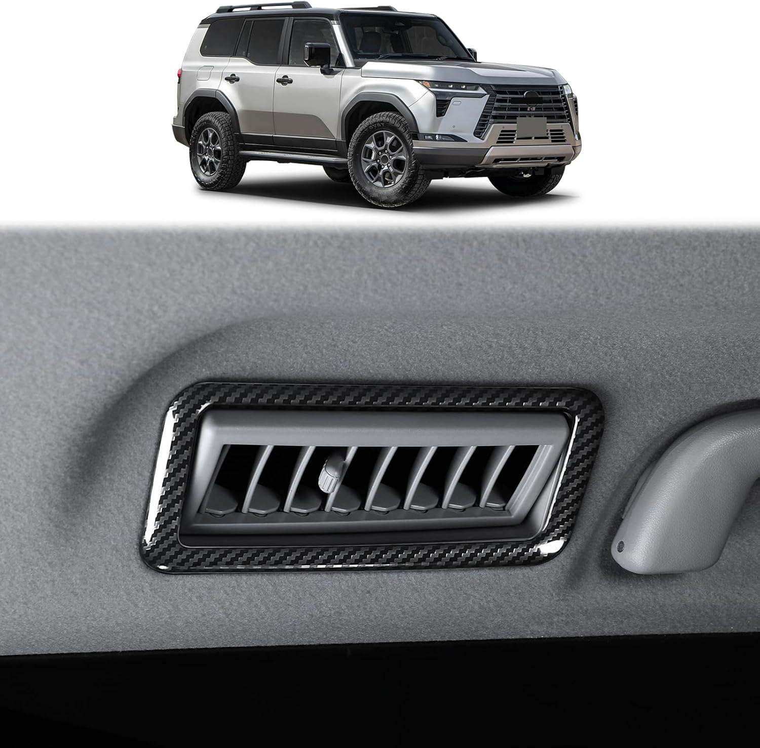 Roof Air Outlet Suitable for 2024 2025 2026 Lexus Gx550 & 550h Stainless Steel Material Internal Upgraded Accessories lexus gx 550 accessories (Carbon Fiber)