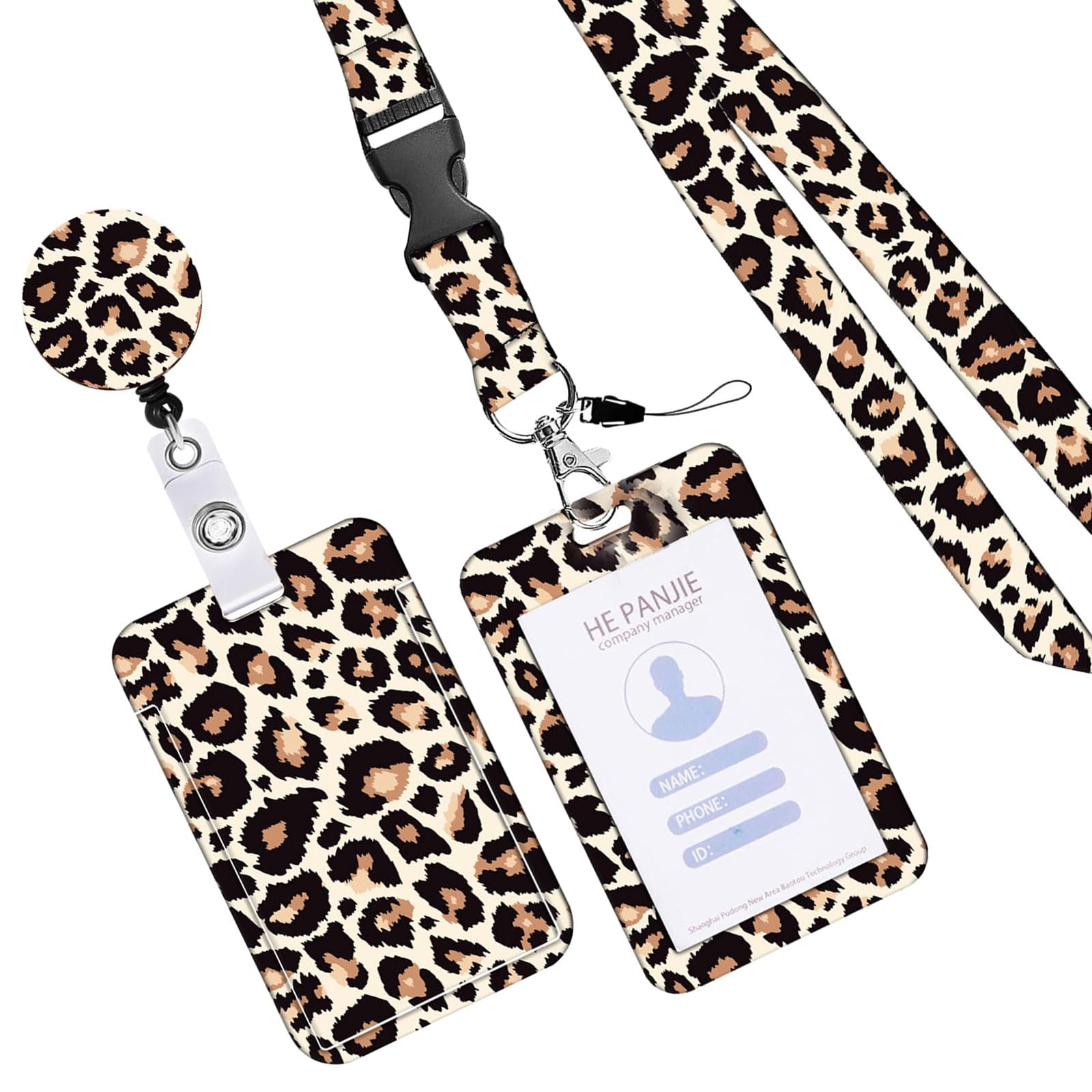 Lerpwige Retractable Lanyard Badge Holder Card With Lanyards Keychain For Office School Hospital Reel