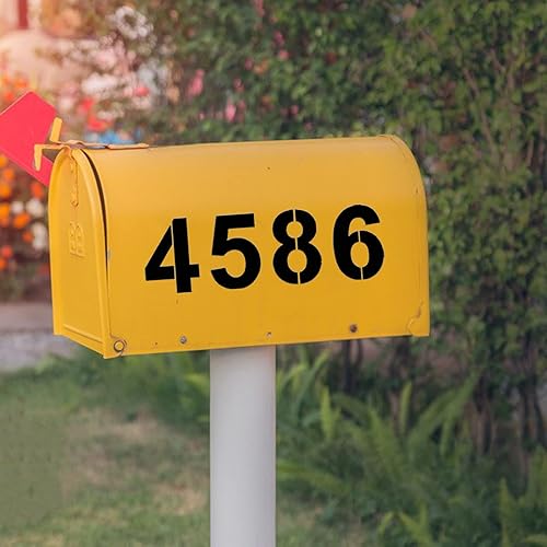 Miniatura 5 de DZXCYZ Plantillas de letras del alfabeto de 4 pulgadas, 36 plantillas de números de letras de plástico reutilizables, plantillas de manualidades